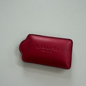 Coach leather hangtag paper weight